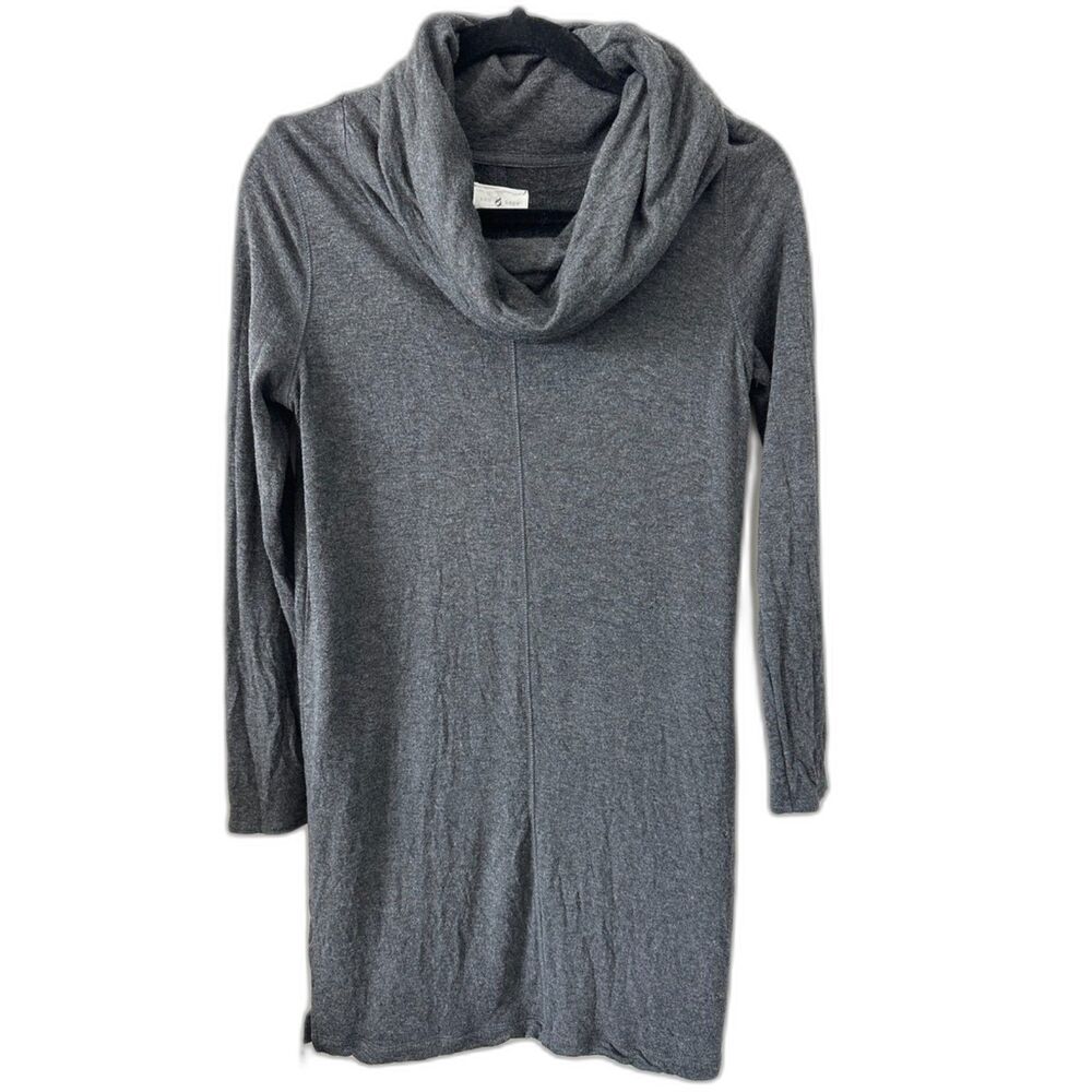 Lou & Grey Turtleneck Charcoal Long Sweater Dress Soft Women's Sz XS